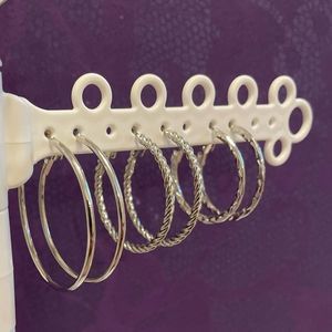 Claires Sensitive Solutions Silver Toned Hoops--NWOT!